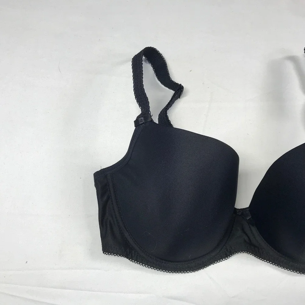 Freya Deco Moulded Plunge Bra Black Underwired T-Shirt Bra AA4234BLK 32F
